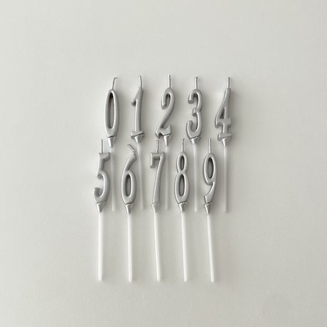 ろうそく ナンバー(シルバー)