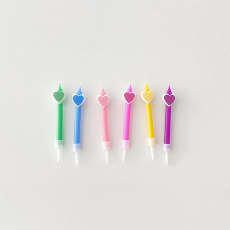 ろうそく　ハート