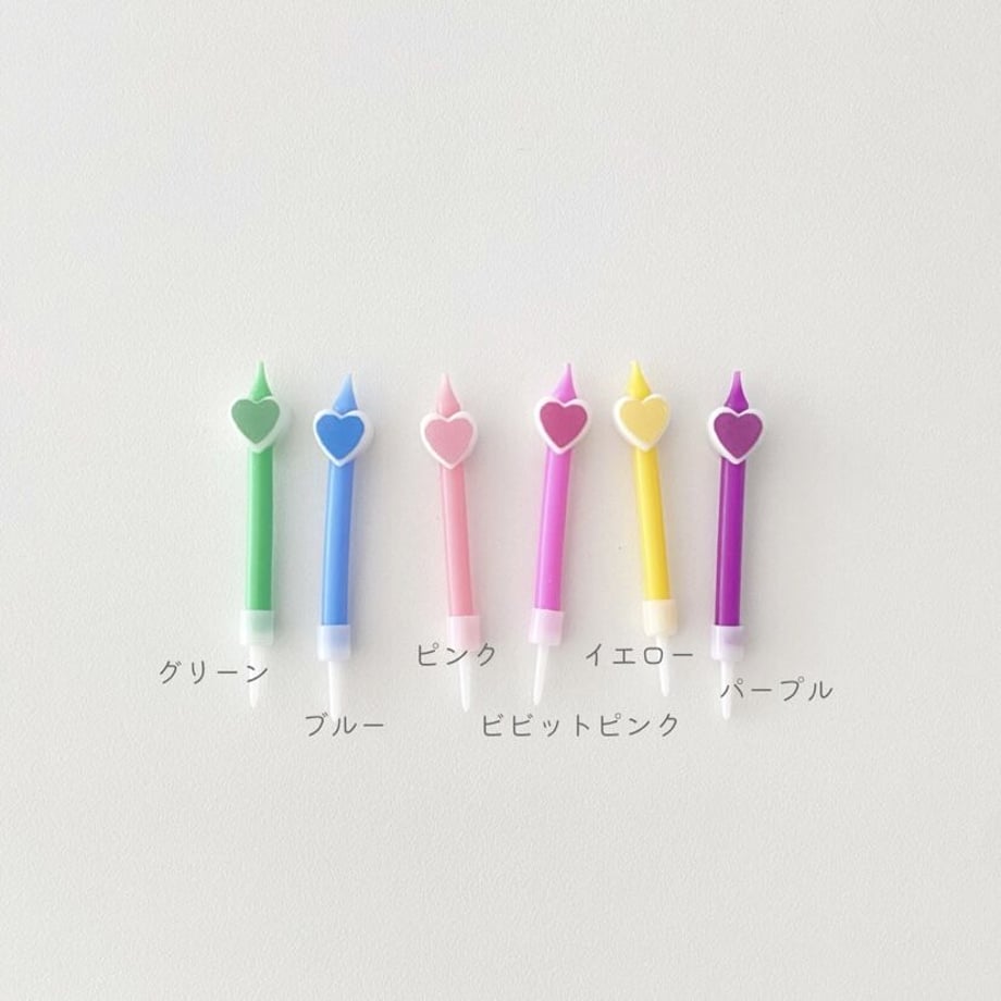 ろうそく　ハート
