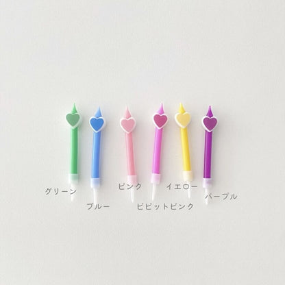 ろうそく　ハート